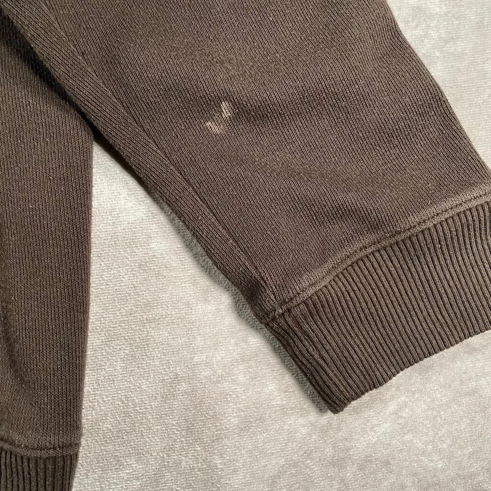 Vintage Perry Ellis Brown Faded Soft Quarter Zip Sweater XL